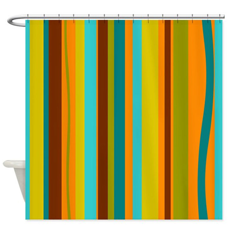 Hokku Designs Jak Striped Single Shower Curtain Wayfair